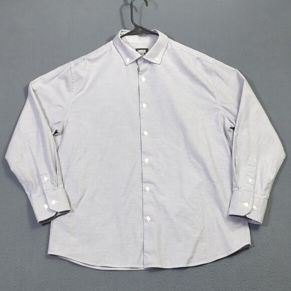 Under 5'10 Shirt Men's L Gray  Long Sleeve Oxford Button Down - Picture 2 of 10